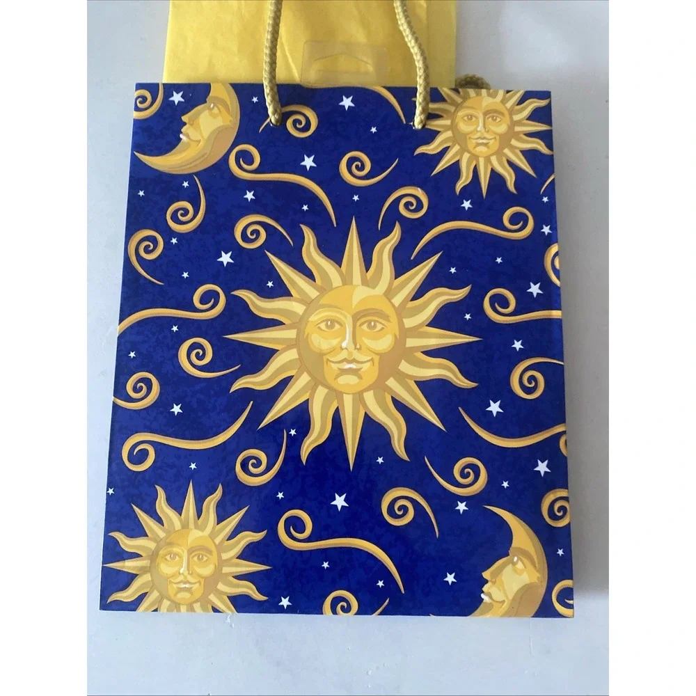 Vintage Gift Bag Celestial Sun Moon Stars Y2K Boho Whimsigoth